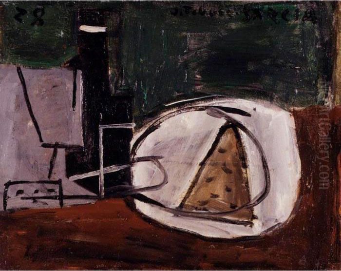 Plato Con Queso Oil Painting by Joaquin Torres-Garcia