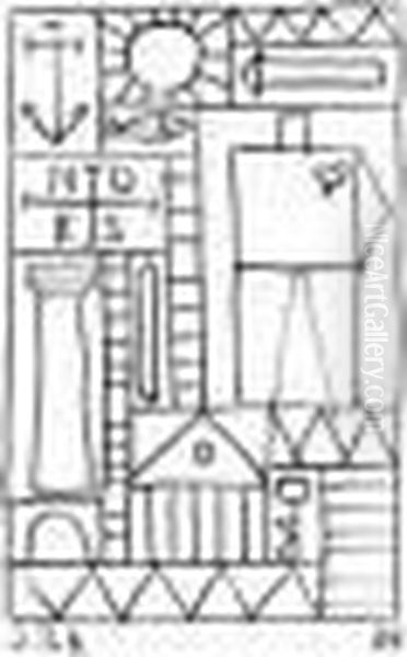 Dibujo Constructivo Oil Painting by Joaquin Torres-Garcia