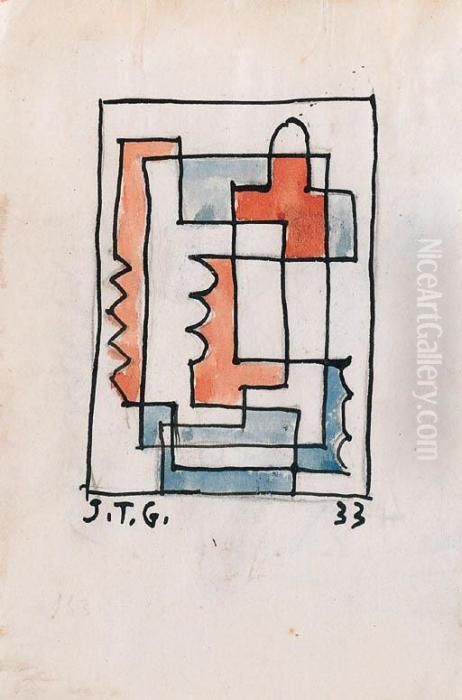 Sans Titre Oil Painting by Joaquin Torres-Garcia