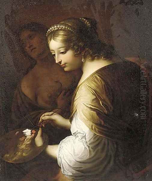 Portrait of an artist Oil Painting by Elisabetta Sirani