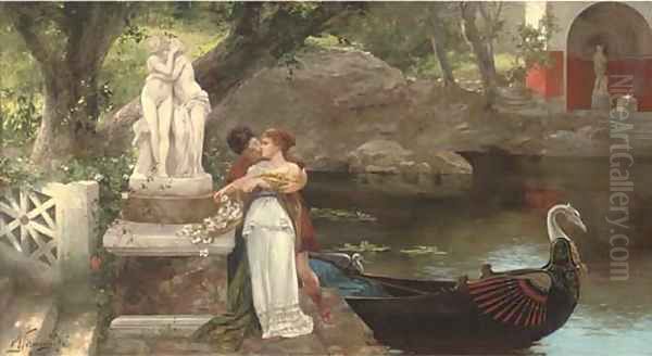 The lover's tryst Oil Painting by Henryk Hector Siemiradzki