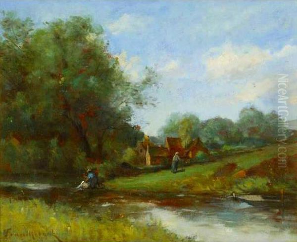 La Lavendiere Oil Painting by Paul Trouillebert