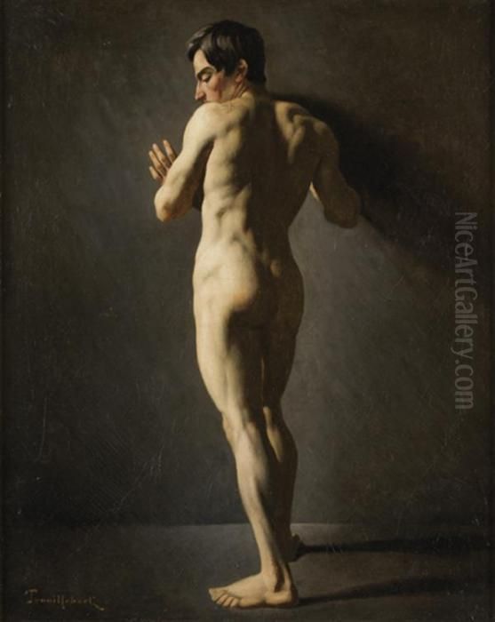 Academie Oil Painting by Paul Trouillebert