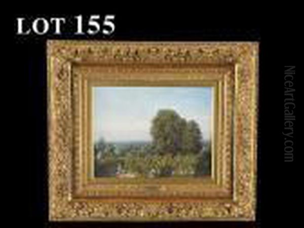 Jeune Femme Sur Un Chemin De Campagne Oil Painting by Constant Troyon