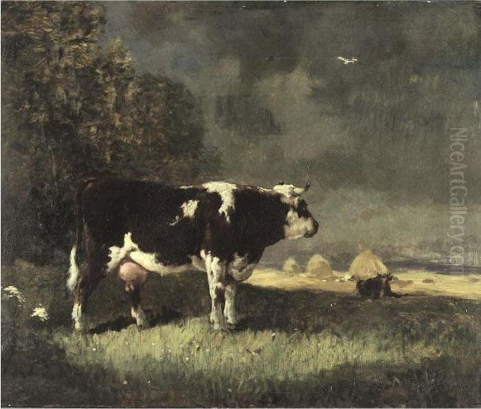Cattle At Pasture Oil Painting by Constant Troyon