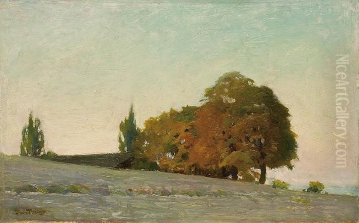 Autumn Landscape Oil Painting by Iwan Trusz