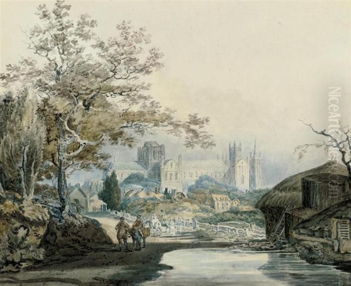 Peterborough Cathedral Oil Painting by Joseph Mallord William Turner