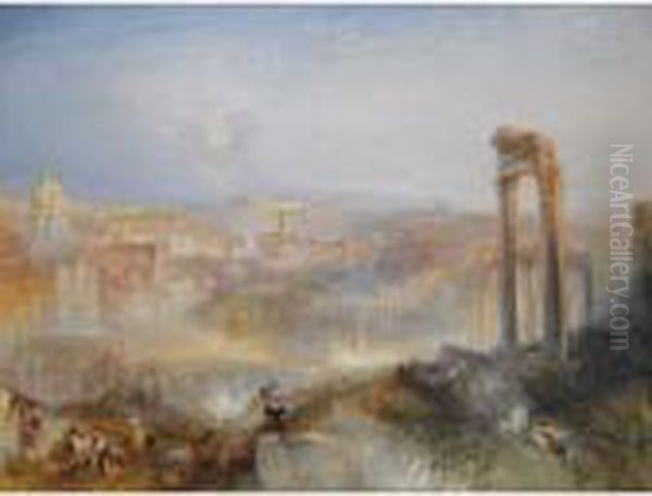 Modern Rome - Campo Vaccino Oil Painting by Joseph Mallord William Turner