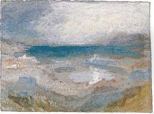 Storm Over Genoa Oil Painting by Joseph Mallord William Turner
