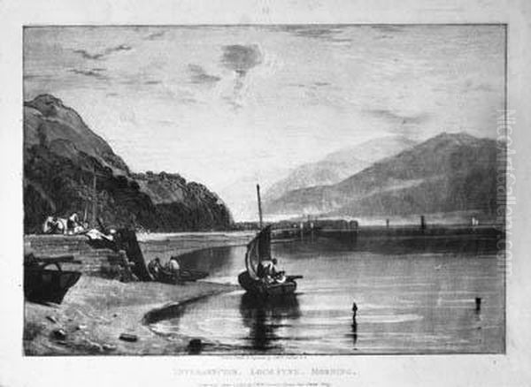 Plates From The Liber Studiorum:
 Martello Tower Near Bex Hill; St. Catherine's Hill Near Guildford; 
Coast Of Yorkshire; Loch Fyne And Others, By William Say Oil Painting by Joseph Mallord William Turner