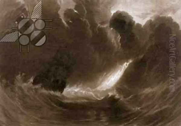 Ship in a Storm, from the Little Liber, engraved by the artist, c.1826 Oil Painting by Joseph Mallord William Turner