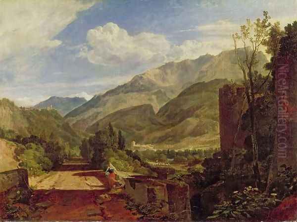 Chateau de St. Michael, Bonneville, Savoy, 1803 Oil Painting by Joseph Mallord William Turner