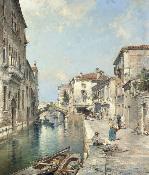 Rio Tiorado, Venice Oil Painting by Franz Richard Unterberger