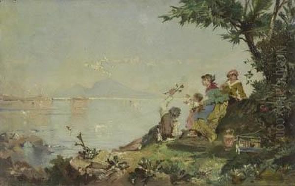 Scena
Galante Sullo Sfondo Del Golfo Di Napoli Oil Painting by Franz Richard Unterberger