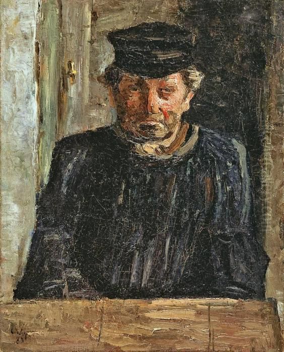 Brustbild Eines Belgischen Arbeiters Oil Painting by Lesser Ury