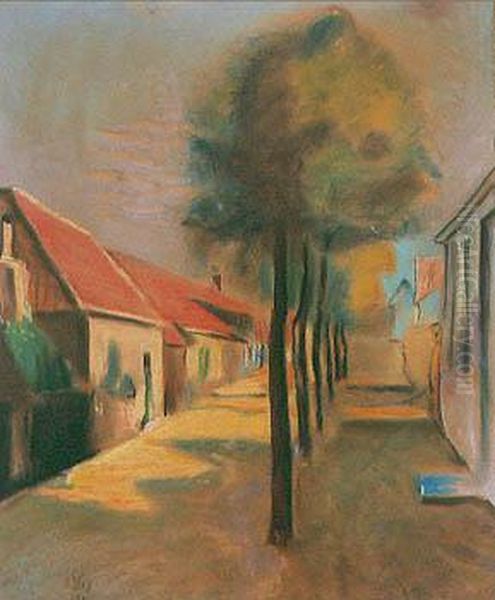 Street Scene Oil Painting by Lesser Ury