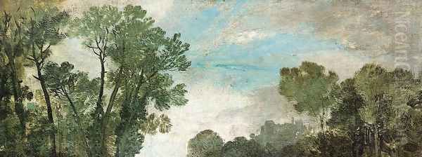 Tree Tops and Sky, Guildford Castle, Evening Oil Painting by Joseph Mallord William Turner