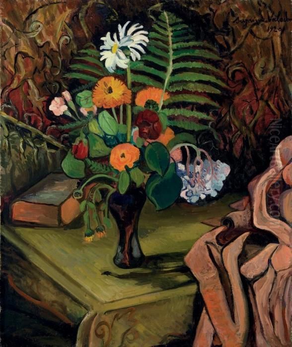 Nature Morte Aux Fleurs Oil Painting by Suzanne Valadon