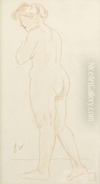 Nu Debout Oil Painting by Felix Edouard Vallotton