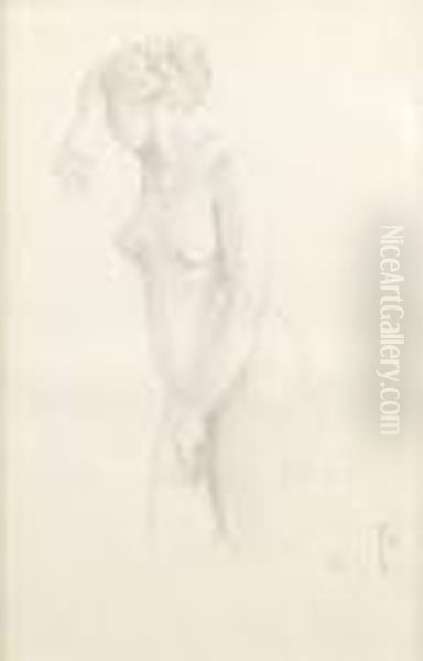 Femme De Biais Oil Painting by Felix Edouard Vallotton