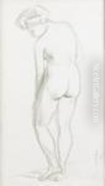 Meditation Oil Painting by Felix Edouard Vallotton