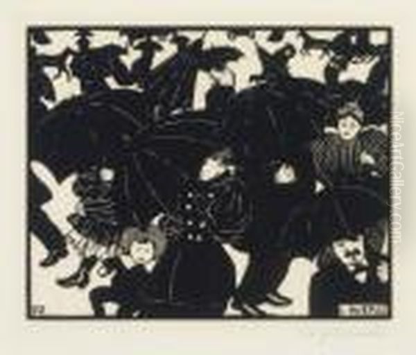 L'averse (vallotton & Goerg 149a) Oil Painting by Felix Edouard Vallotton