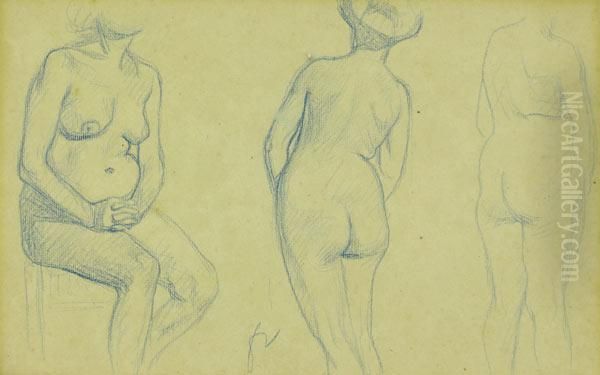 Esquisses De Nus Oil Painting by Felix Edouard Vallotton