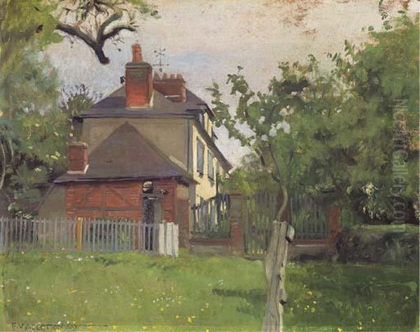 La Villa Beaulieu, Honfleur Oil Painting by Felix Edouard Vallotton