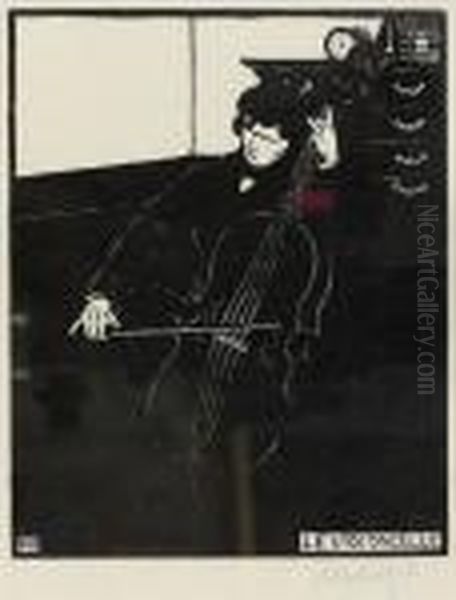 Le Violoncelle. Oil Painting by Felix Edouard Vallotton