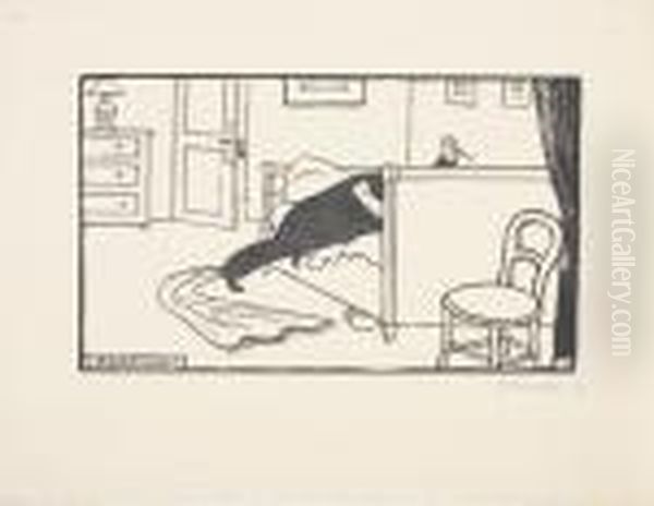 Untitled Oil Painting by Felix Edouard Vallotton