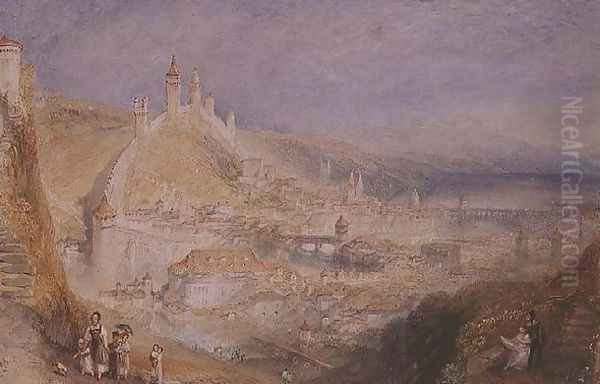 Lucerne from the Walls, c.1841 Oil Painting by Joseph Mallord William Turner