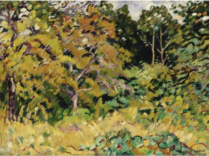 Bouquet D'arbres A Choisel Oil Painting by Louis Valtat