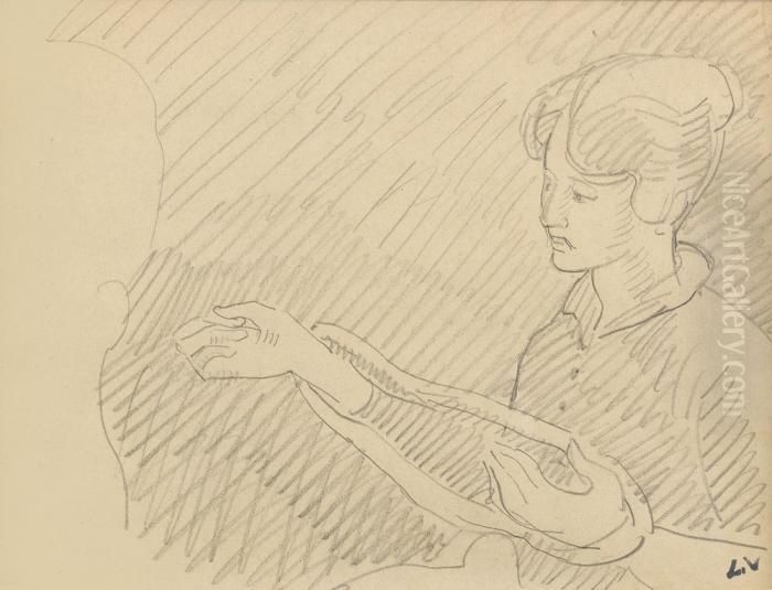 L'echeveau Oil Painting by Louis Valtat