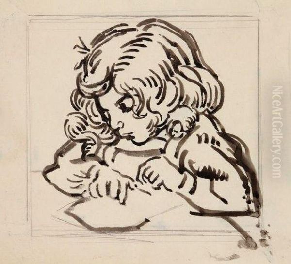 Enfant Dechiffrant Oil Painting by Louis Valtat