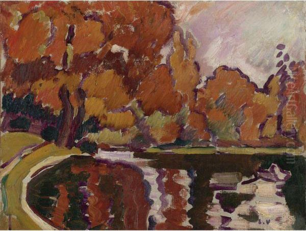 Barque Sur Le Lac Du Bois De Boulogne Oil Painting by Louis Valtat