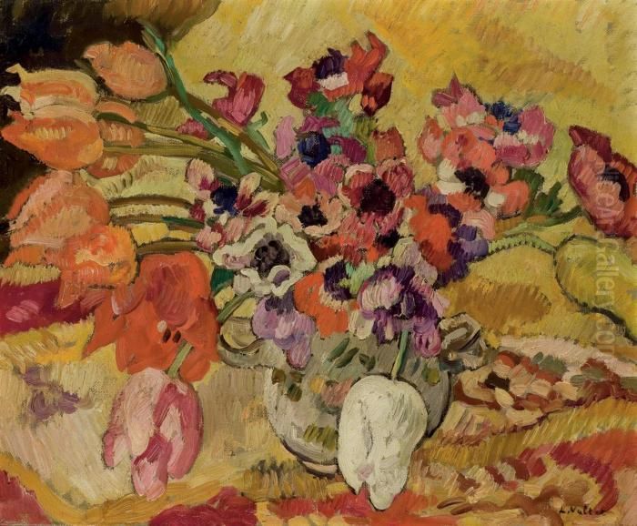 Tulipes Et Anemones Oil Painting by Louis Valtat