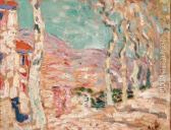 Paysage Mediterraneen Oil Painting by Louis Valtat