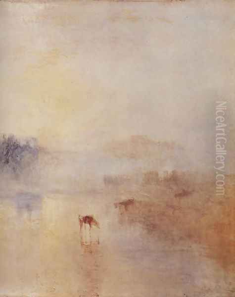 Norham Castle with sunrise, detail Oil Painting by Joseph Mallord William Turner
