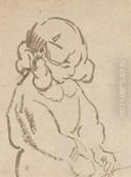 Jeune Fille Oil Painting by Louis Valtat