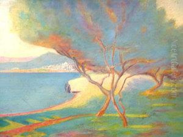 Mediterranean Coastal View Oil Painting by Louis Valtat