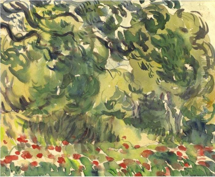 Sous-bois Fleuri Oil Painting by Louis Valtat