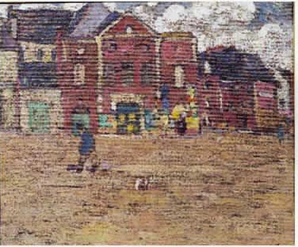 Bernoy, La Place De L'abbatiale 1894 Oil Painting by Louis Valtat