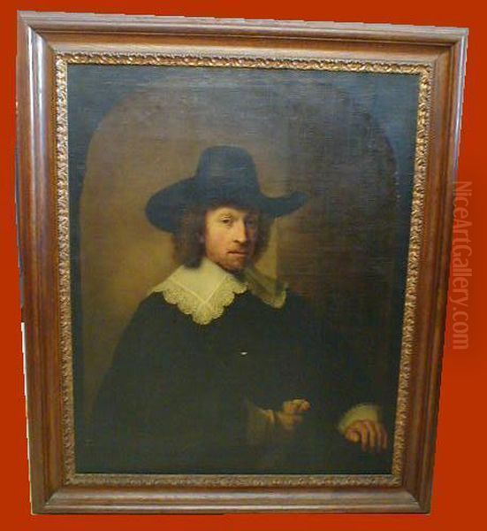 Portrait De Son Ami Rembrandt Oil Painting by Cornelius Jonson