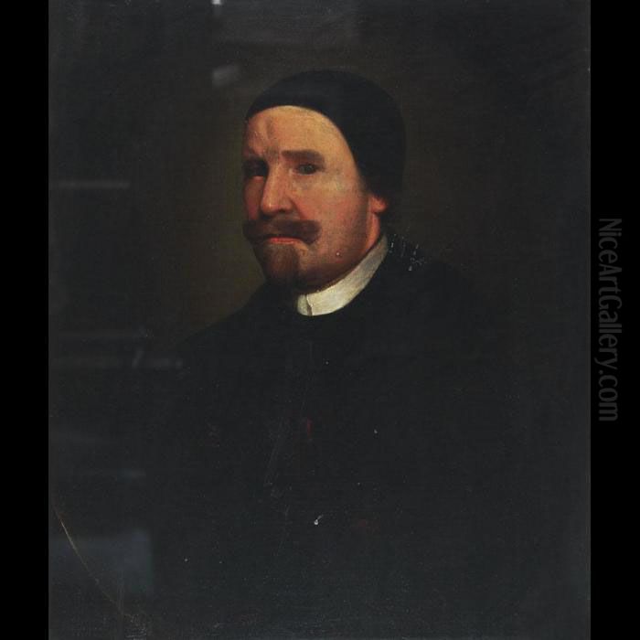 Portrait Of Professor John Antonides Van Der Linden Oil Painting by Cornelius Jonson