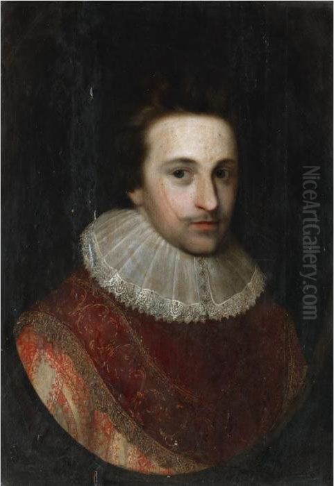 Portrait Of Sir John Nicholas Martyn Oil Painting by Cornelius Jonson