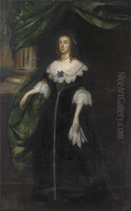Portrait Of A Lady Oil Painting by Cornelius Jonson