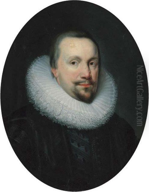Portrait Of A Gentleman, 
Traditionally Identified As Thomascoventry, First Baron Coventry Oil Painting by Cornelius Jonson