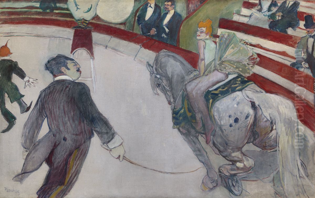 Equestrienne (at the cirque fernando) Oil Painting by Henri De Toulouse-Lautrec