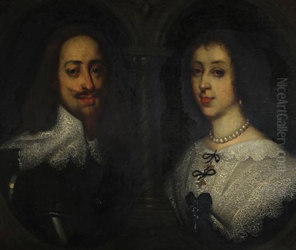 Charles I Of England And Henrietta Maria Of France Oil Painting by Sir Anthony Van Dyck