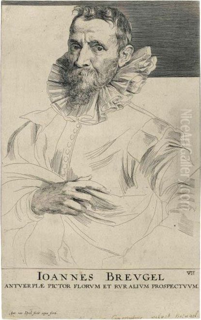 Johannes Brueghel Oil Painting by Sir Anthony Van Dyck